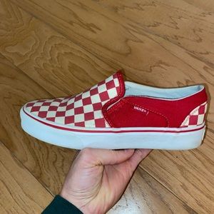 Red Checkered Vans